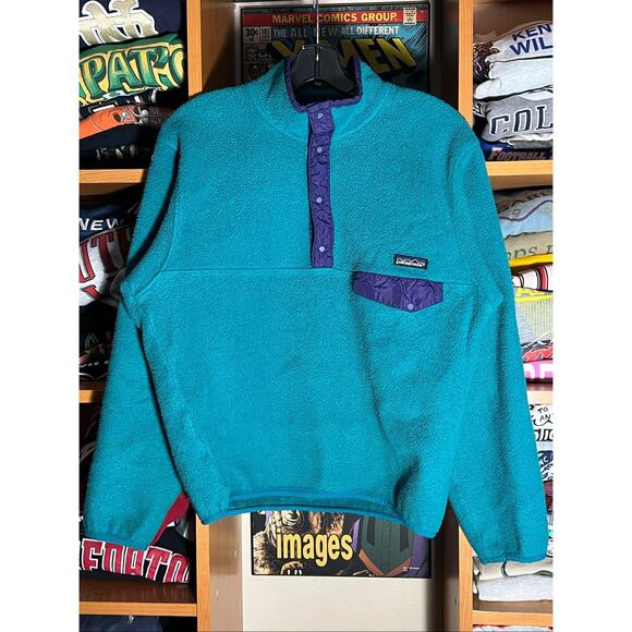 SOLD Vintage 90s Patagonia Snap T Synchilla Fleece Jacket - Picture 1 of 7